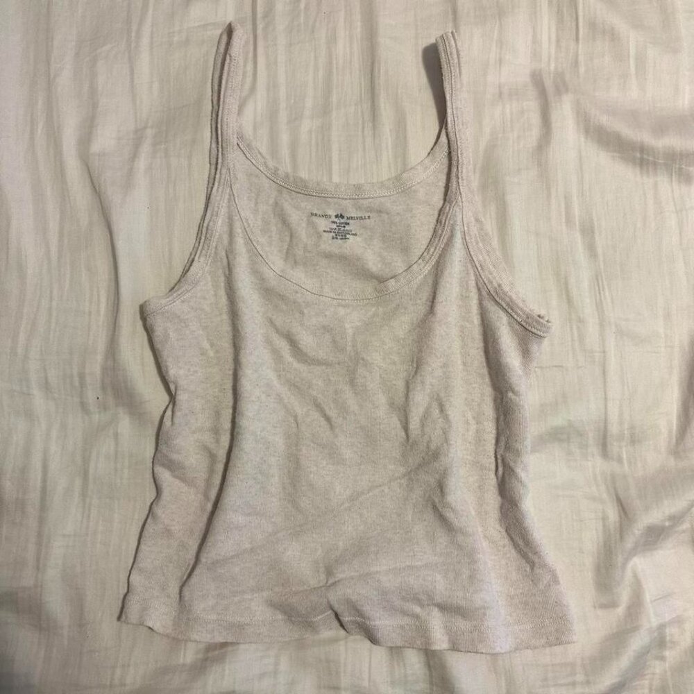 Brandy Melville Cream/oatmeal color beyonca tank top Sold out on website